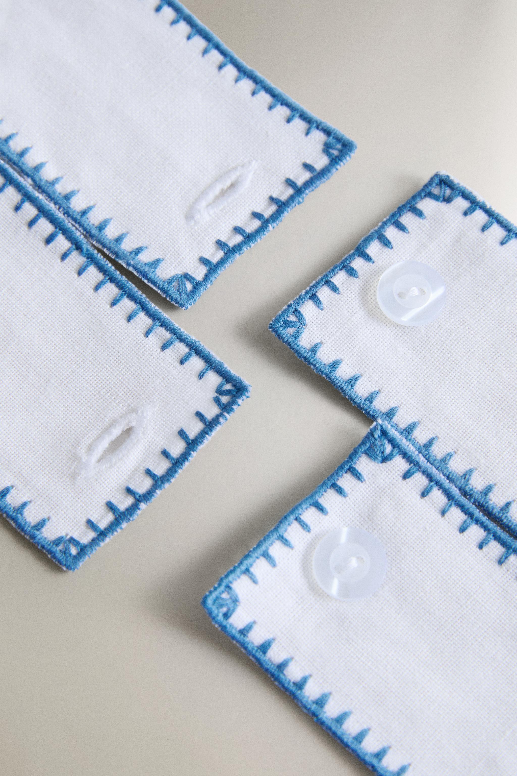 LOT DE 4 RONDS DE SERVIETTE EN RAMIE